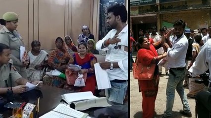 पति को पीटते हुए एसपी के पास लेकर पहुंची महिला, रोते हुए बताई ये बातें