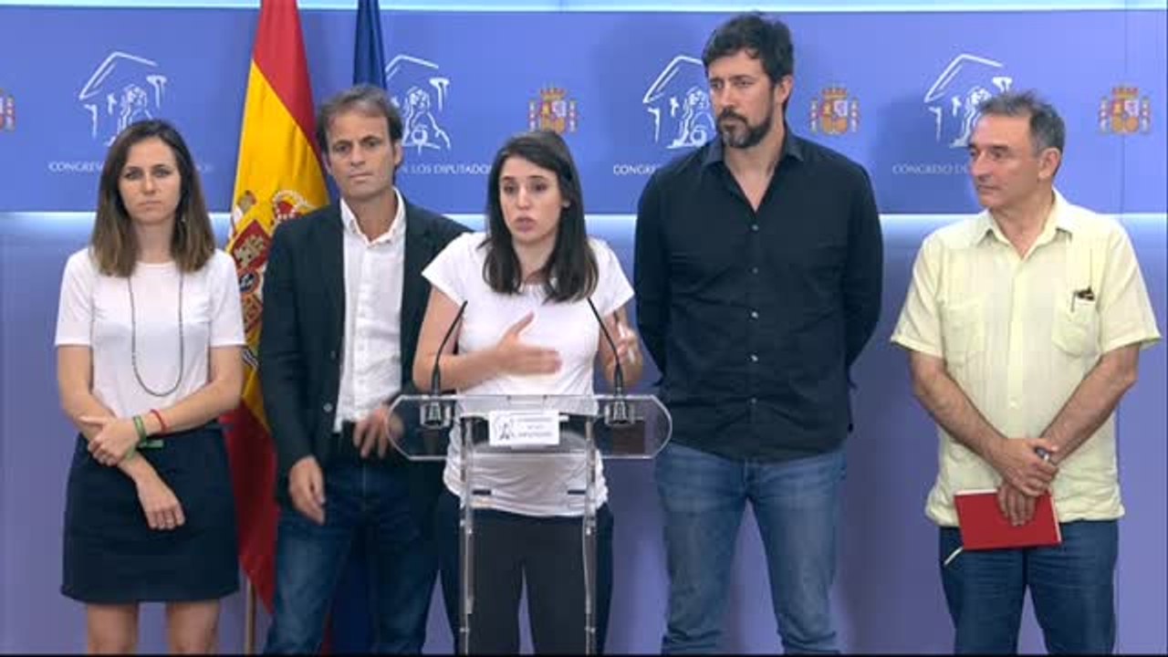 Irene Montero a Sánchez: "Aquí estamos, todas en Unidas Podemos somos independientes"