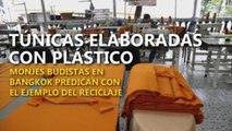 Túnicas confeccionadas con botellas de plástico recicladas