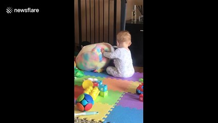 UK baby face plants pillow after 'having enough of the week'