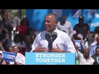 Obama sale al ruedo por Hillary Clinton en Filadelfia