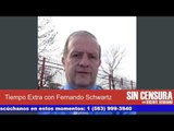 Fernando Schwartz con las noticias deportivas en Tiempo Extra