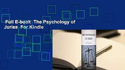 Full E-book  The Psychology of Juries  For Kindle