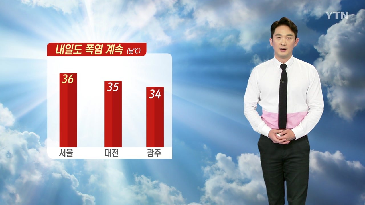 [날씨] 내일도 무더위 계속...폭염특보 계속 / YTN