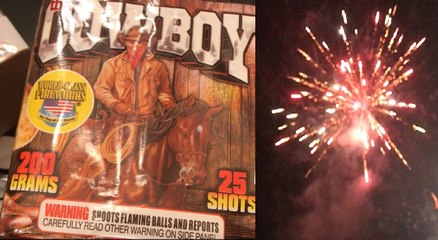 COWBOY 25 SHOTS FIREWORK BY WORLD  CLASS FIREWORKS REVIEW DEMO