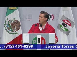 EPN afirma que el PRI está lleno de autoridad moral para continuar gobernando en 2018