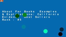 About For Books  Examples & Explanations: California Evidence  Best Sellers Rank : #5