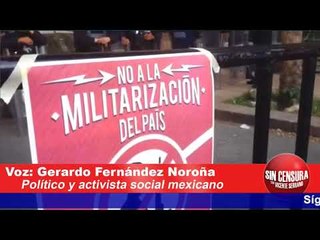 Enlace con Solalinde y Noroña sobre el cerco frente al Senado contra Ley de Seguridad Interna