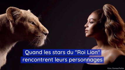 Quand les stars du "Roi Lion" rencontrent leurs personnages