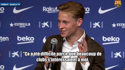 Frenkie de Jong explique à quel moment il a choisi le Barça