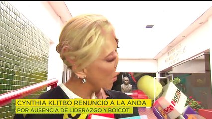 Cynthia Klitbo RENUNCIA a la ANDA por falta de liderazgo y boicot.