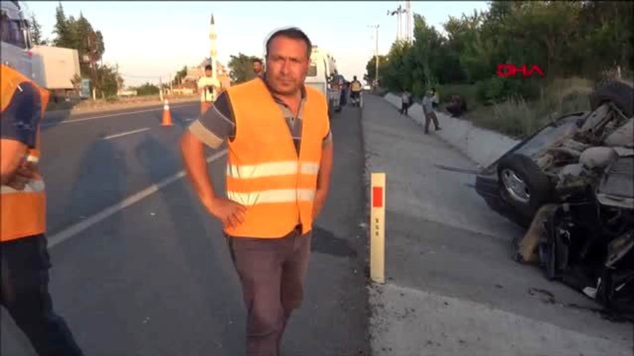 Konya'da otomobil takla attı 1 ölü, 3 yaralı