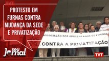 Protesto em Furnas contra mudança da sede e privatização