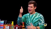 Adam Devine Gets Patriotic While Eating Spicy Wings _ Hot Ones