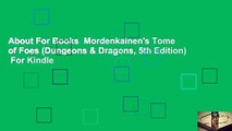 About For Books  Mordenkainen's Tome of Foes (Dungeons & Dragons, 5th Edition)  For Kindle