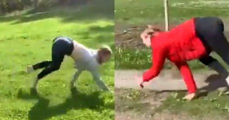 Atlara olan aşkı yüzünden at gibi zıplayan kadın