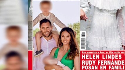 El primer posado de Helen Lindes y Rudy siendo cuatro