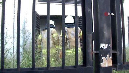 Yurt bahçesinde bulunan elektrik trafosunda yangın çıktı