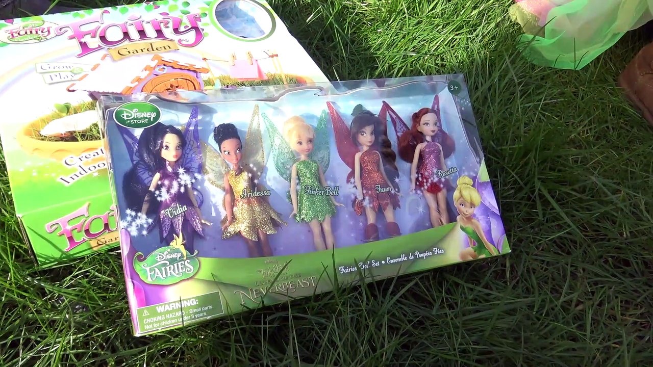 Sophia, Isabella e Alice Fadas reais em nosso jardim! diversão com as fadas da Disney