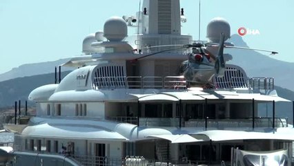 Dubai Şeyhi'nin milyon dolarlık yatı Bodrum'a demir attı