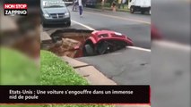 États-Unis : Une voiture s'engouffre dans un immense nid-de-poule (vidéo)