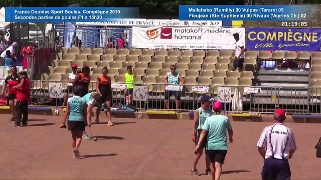 Secondes parties de poules F1, France Doubles, Compiègne 2019