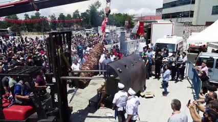 Milli Mücadele anısına tek şişte 919 kilo cağ kebabı - ERZURUM