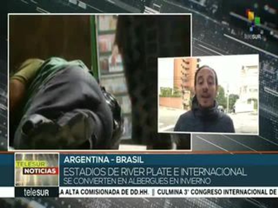 Brasil: River Plate abre su estadio como albergue invernal