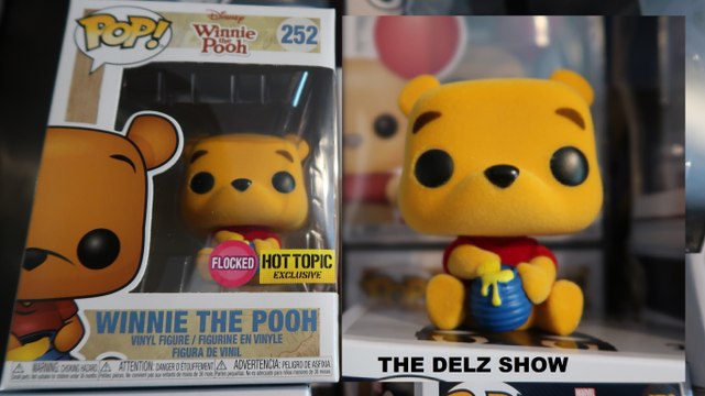 DISNEY WINNIE THE POOH WITH HONEY FLOCKED FUNKO POP HOT TOPIC EXCLUSIVE VINYL FIGURE