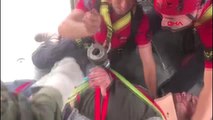 Dağ tırmanışında düşerek yaralanan üniversiteli, helikopterle kurtarıldı