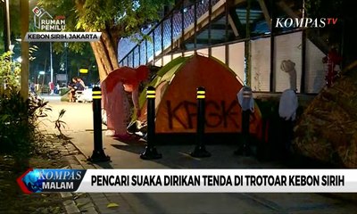 Pencari Suaka Dirikan Tenda di Trotoar Kebon Sirih