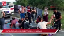 İstanbul'da midibüs devrildi: 23 yaralı!