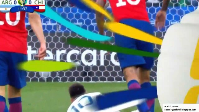 Sergio Aguero Goal - Argentina 1 - 0 Chile (Full Replay)