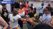 Renee Zellweger happily greets performers at London Pride