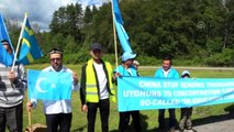 İsveç'te Çin protestosu