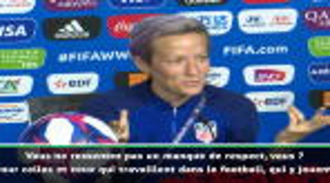 Finale - Trois finales le même jour ? ''Nous n'avons pas le droit au même respect que les hommes'', assure Rapinoe