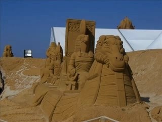 Sculpture sur sable au touquet