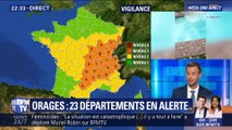 Orages: 23 départements en vigilance orange