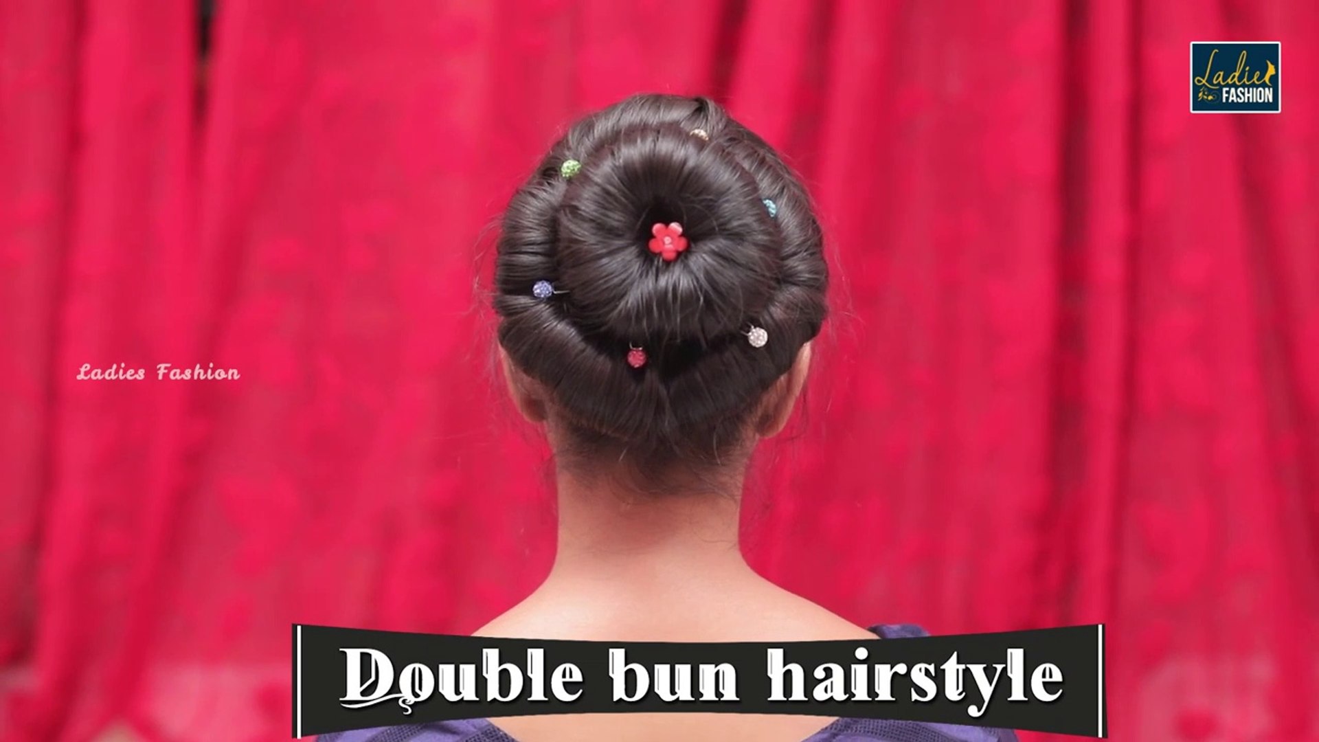 Double Bun Hairstyle Up High Quick Easy Hairstyles
