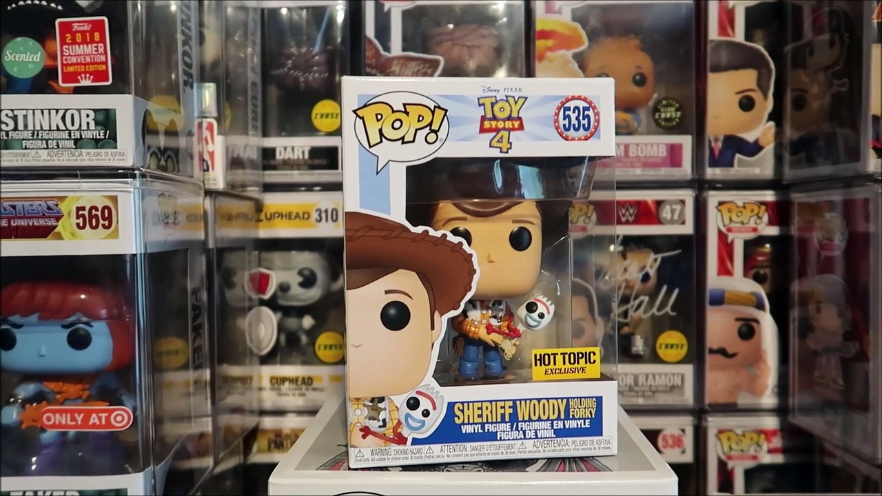Toy Story 4 Movie Sheriff Woody With Forky Funko Pop Hot Topic Exclusive Vinyl Figure
