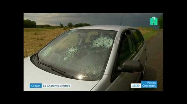 Orages en Charente: voitures et toitures abîmées à Saint-Sornin, village le plus touché