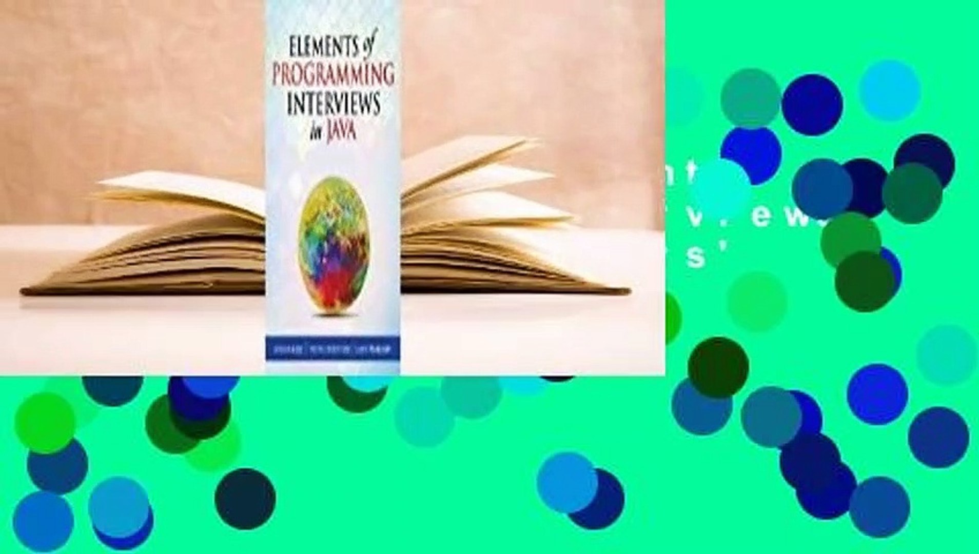 Full E-book  Elements of Programming Interviews in Java: The Insiders' Guide Complete