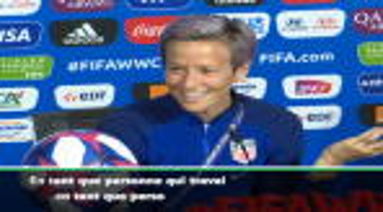 Rapinoe :"Pas le même niveau de respect de la part de la FIFA"