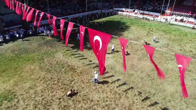 658. Tarihi Kırkpınar Yağlı Güreşleri havadan görüntülendi - EDİRNE