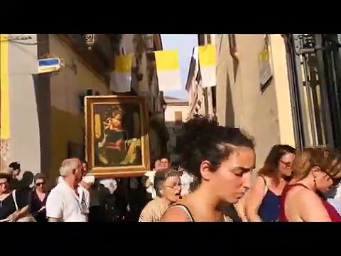 Aversa (CE) - Licona della Madonna di Pompei nella chiesa di San Francesco (05.07.19)