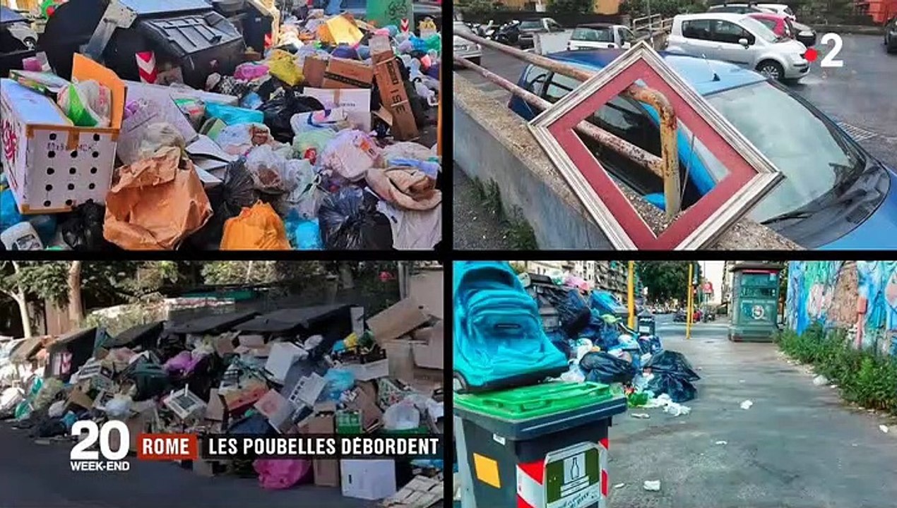 Les ordures s'accumulent dans les rues de Rome ... et les sangliers fouillent les poubelles en pleine ville !
