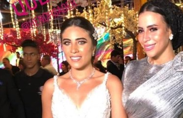 ابنة ماجد المصري تستعرض فستانها الفضي المحتشم في زفاف شقيقها