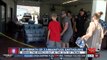 Free water distribution in Trona after the major earthquakes knocked their water system offline.