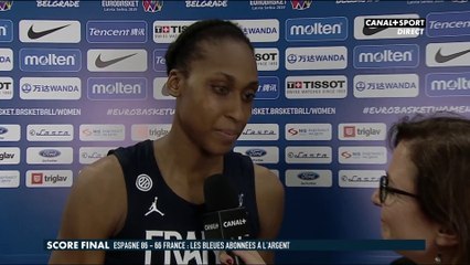 La réaction de Sandrine Gruda après la finale