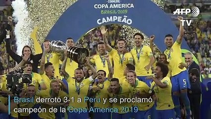 Brasil derrota 3-1 a Perú y conquista su novena Copa América